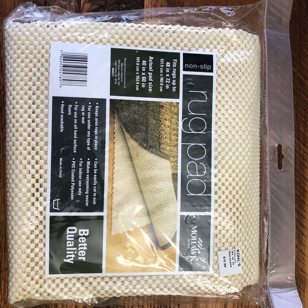 Mohawk Rug Pad 40”x60”